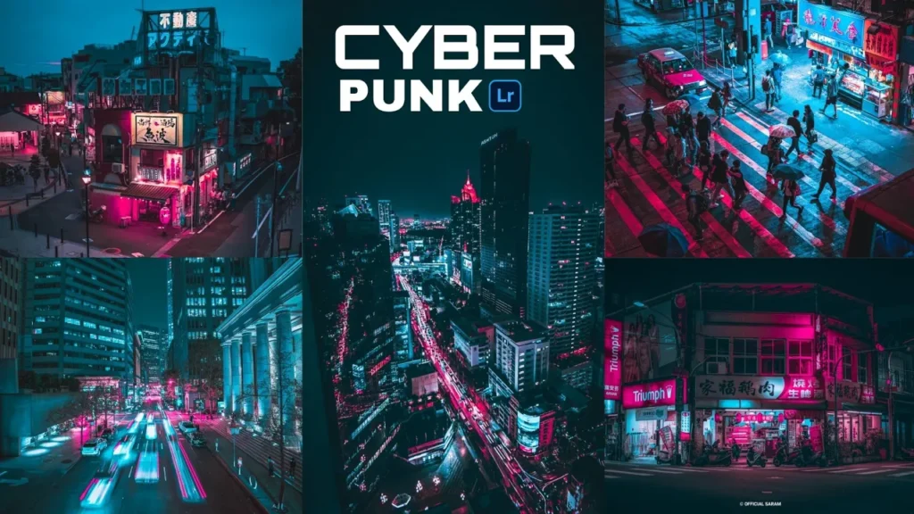cyberpunk lightroom preset editing by official saram