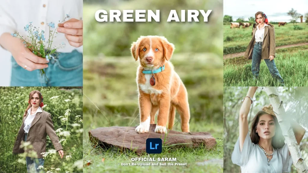 airy green lightroom preset